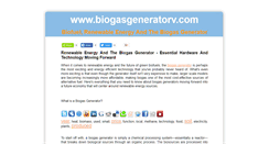 Desktop Screenshot of biogasgeneratorv.com